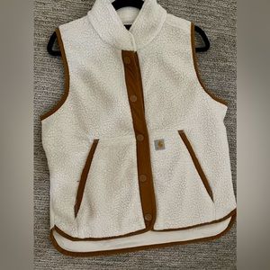 Carhartt Women's Relaxed Fit Fleece Snap-Front Vest